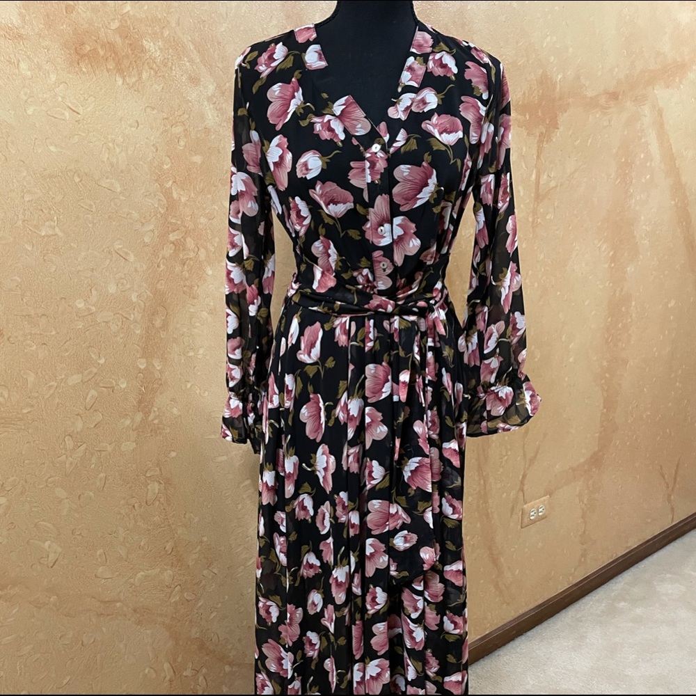 Long Sleeve Floral Maxi Dress